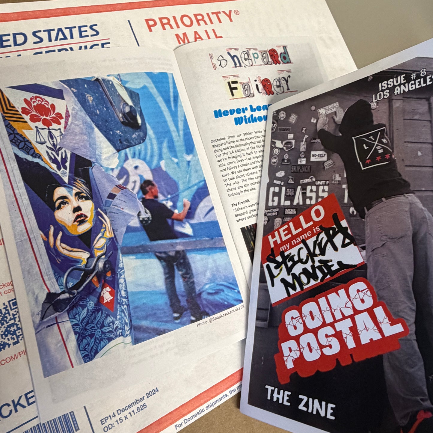 2025 Special Issue “Sticker Movie” the zine Going Postal in LA #8