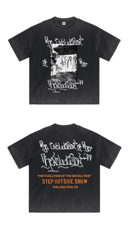 THE EVOLUTION OF THE REVOLUTION T-SHIRT